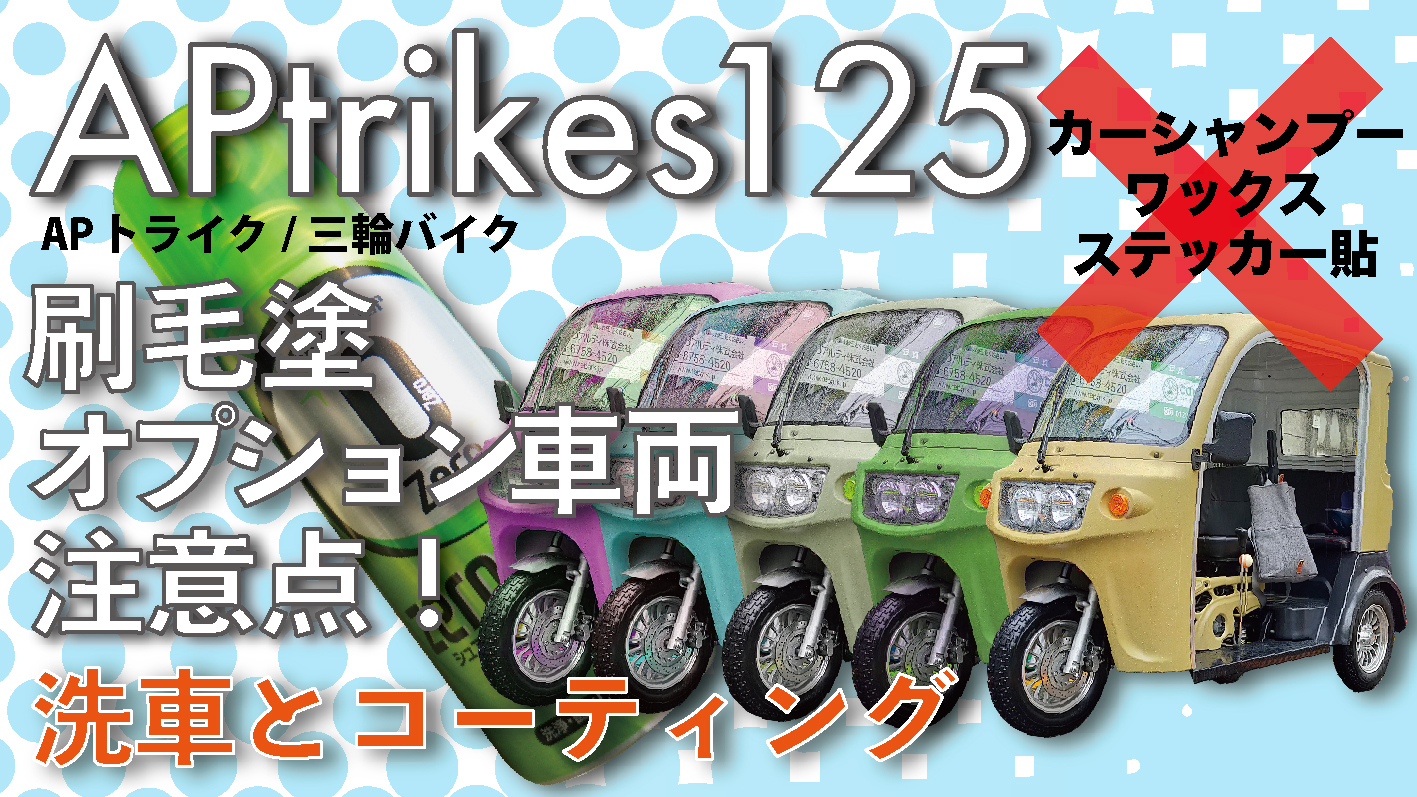APtrikes125 刷毛塗りオプションの注意点！洗車とコーティング | 三人 