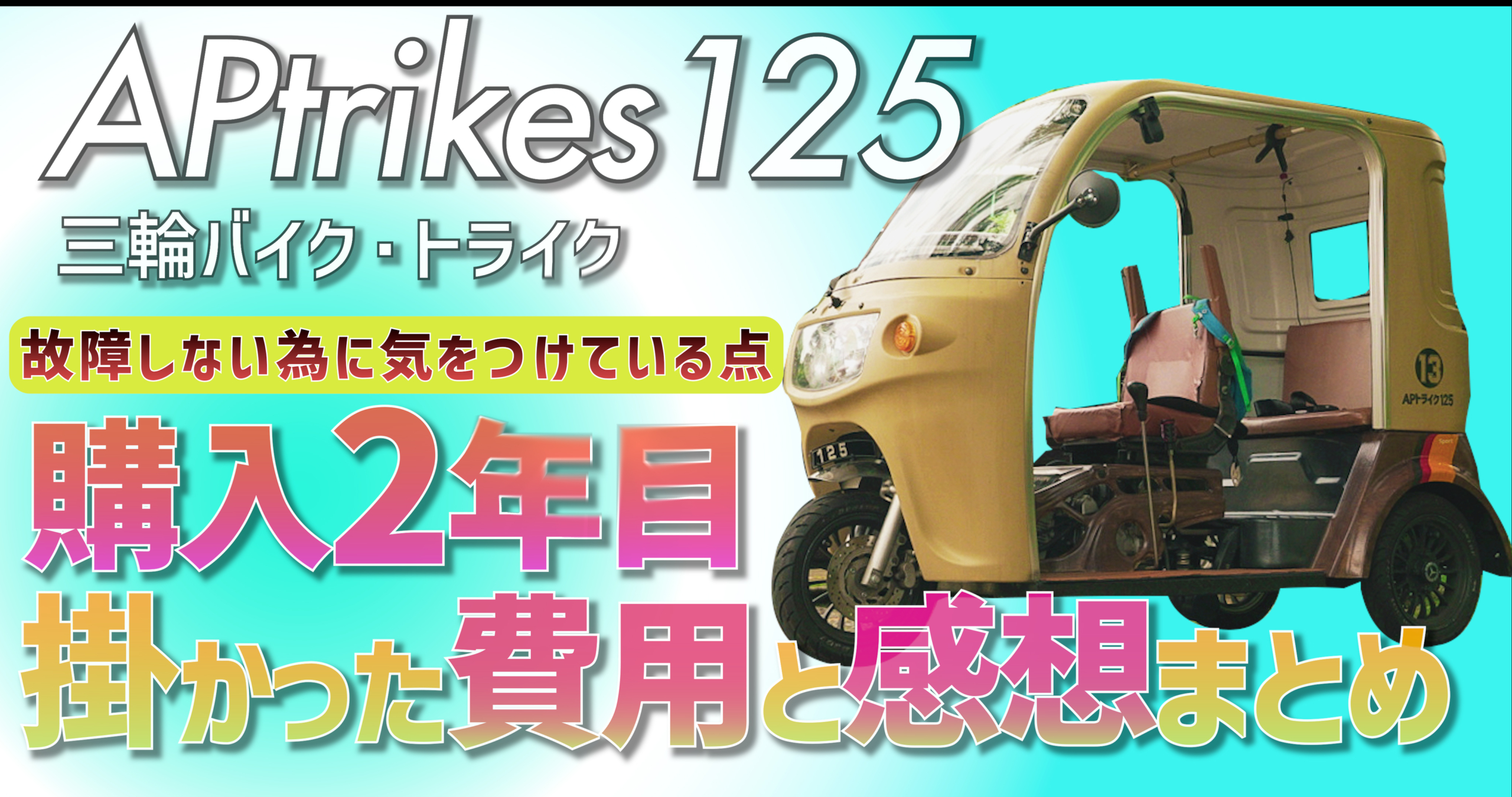 APtrikes125 購入2年目 掛かった費用と感想まとめ | 三人家族の三輪バイク